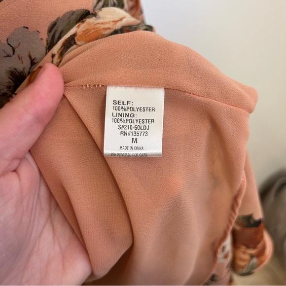 Vici Tan Floral Print Mini Dress Size Medium RN#135773 - Picture 5 of 8